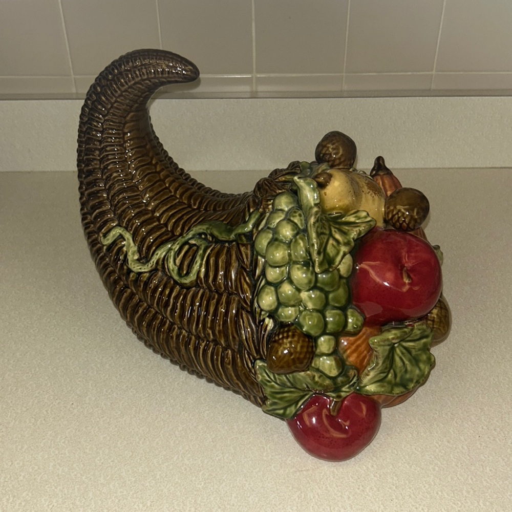 Chris Madden JC Penney Large 14” X 10” Thanksgiving Cornucopia 🦃
